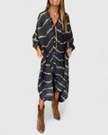 Manon | Élégante Robe Maxi Rayée au Style Boho