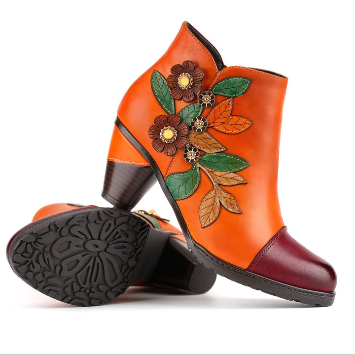 Azahara — Botines Florales Estilo Boho