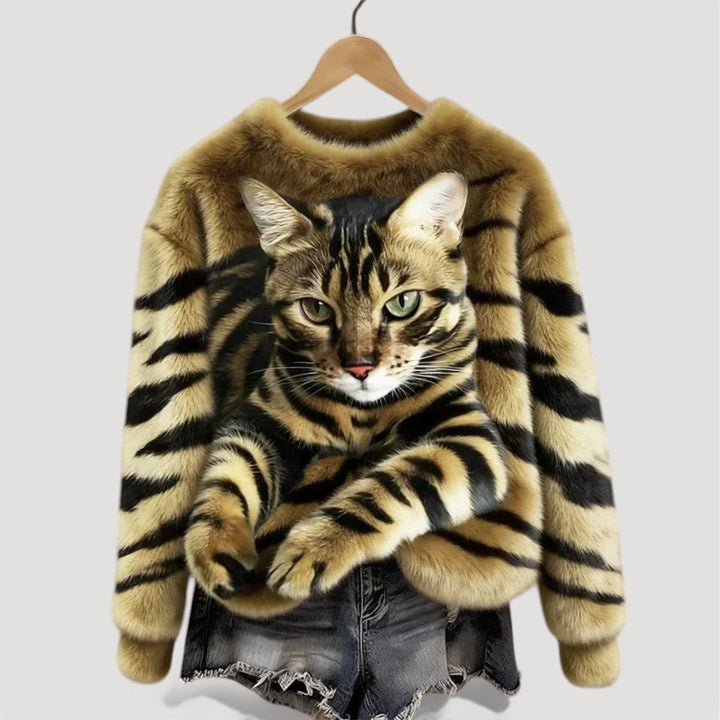 Clara™ | Jersey cálido con detalle felino