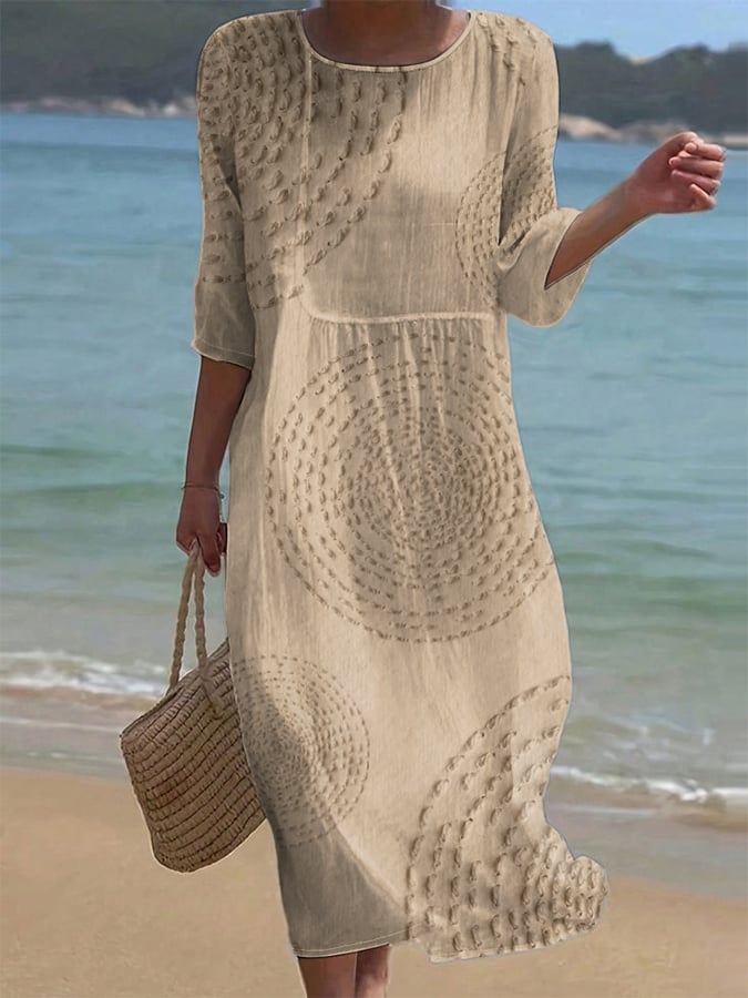 Clémence - Vestido casual femenino con bordados.