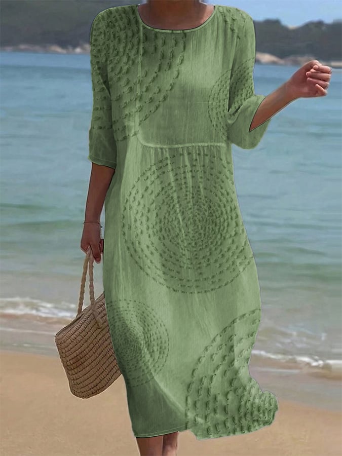 Clémence - Vestido casual femenino con bordados.