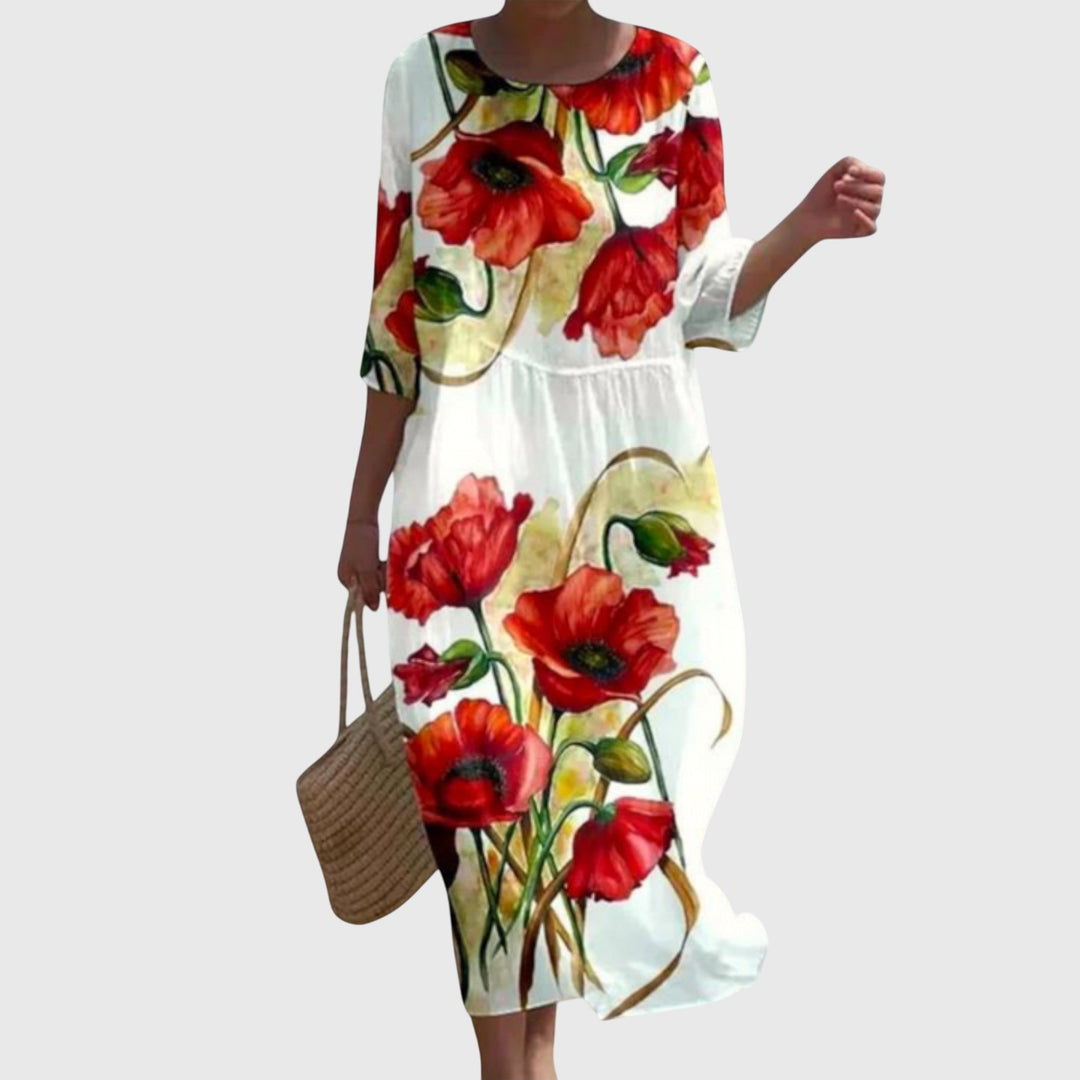 Martine | Elegante Vestido Maxi con Estampado Floral