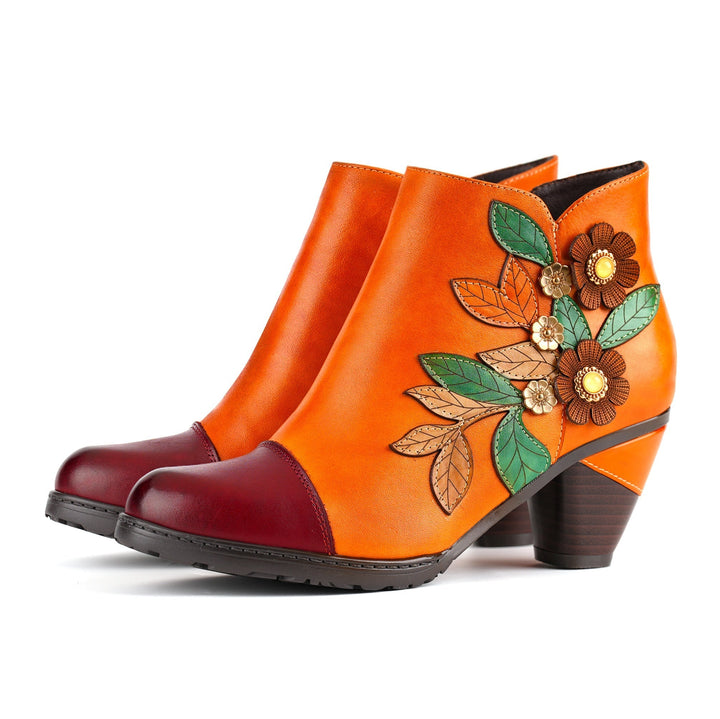 Azahara — Botines Florales Estilo Boho