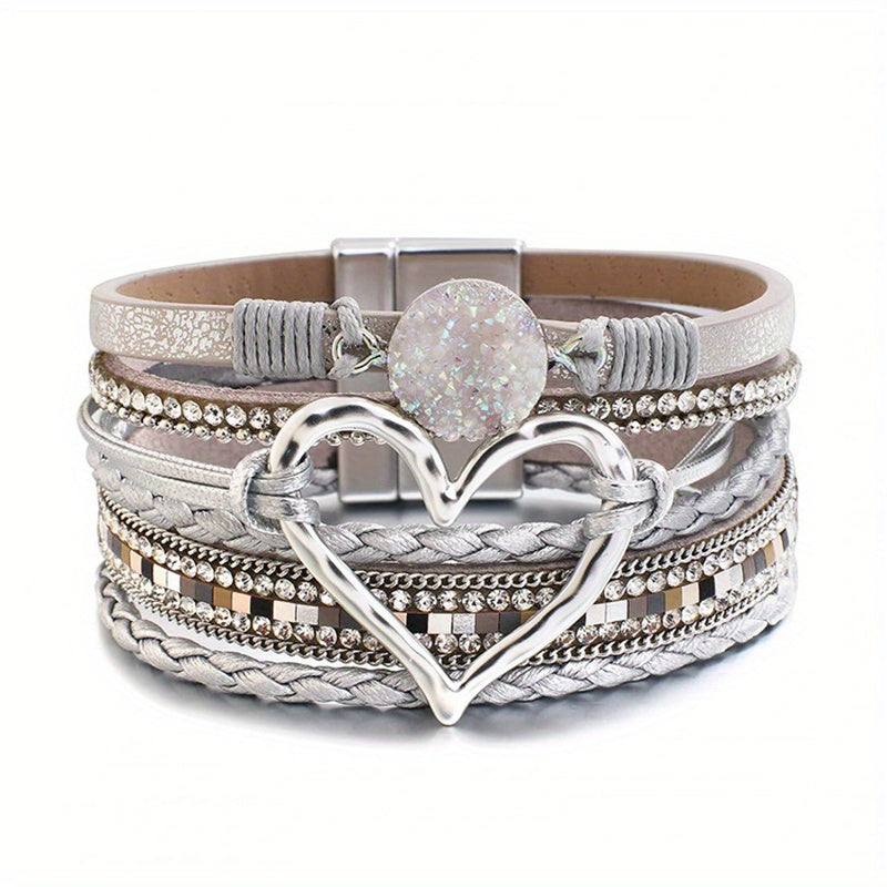 Pulsera Boho Multicapa de Cuero
