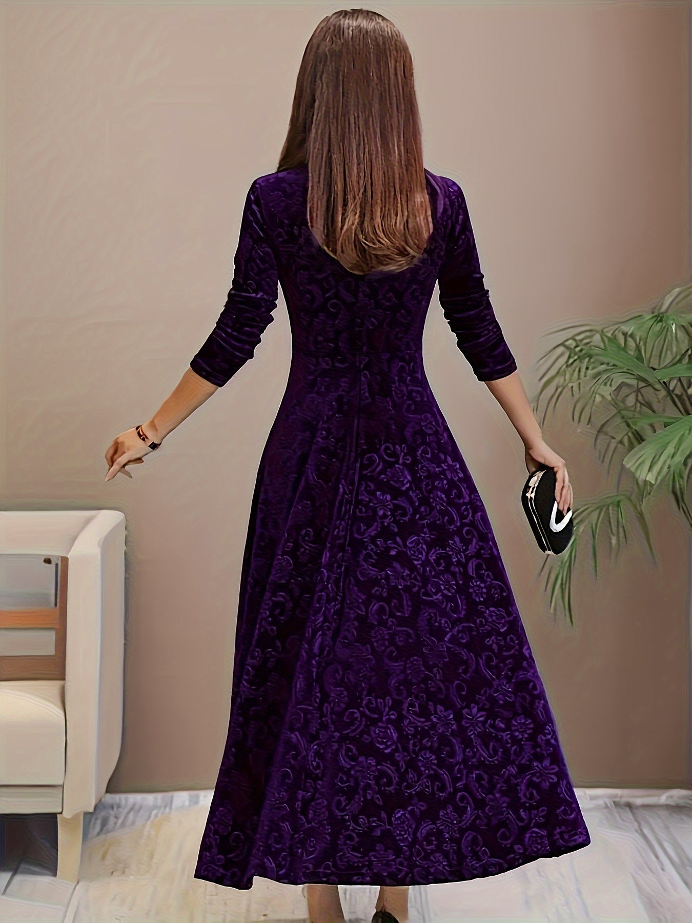 Julie | Elegante Vestido Maxi con Estampados