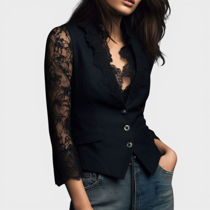 Elena™ | Blusa de encaje elegante