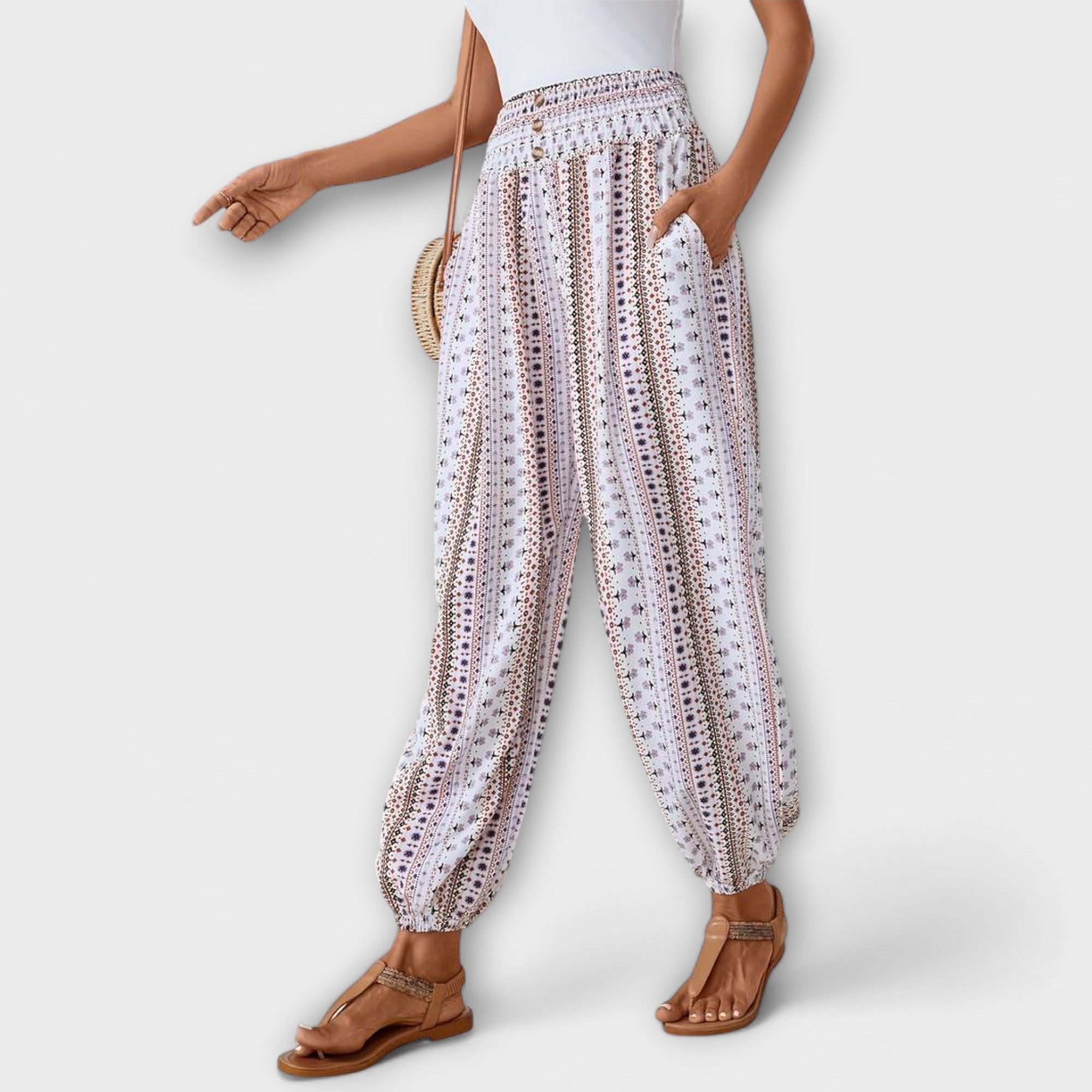 Élise | Pantalones con Gráfico Étnico