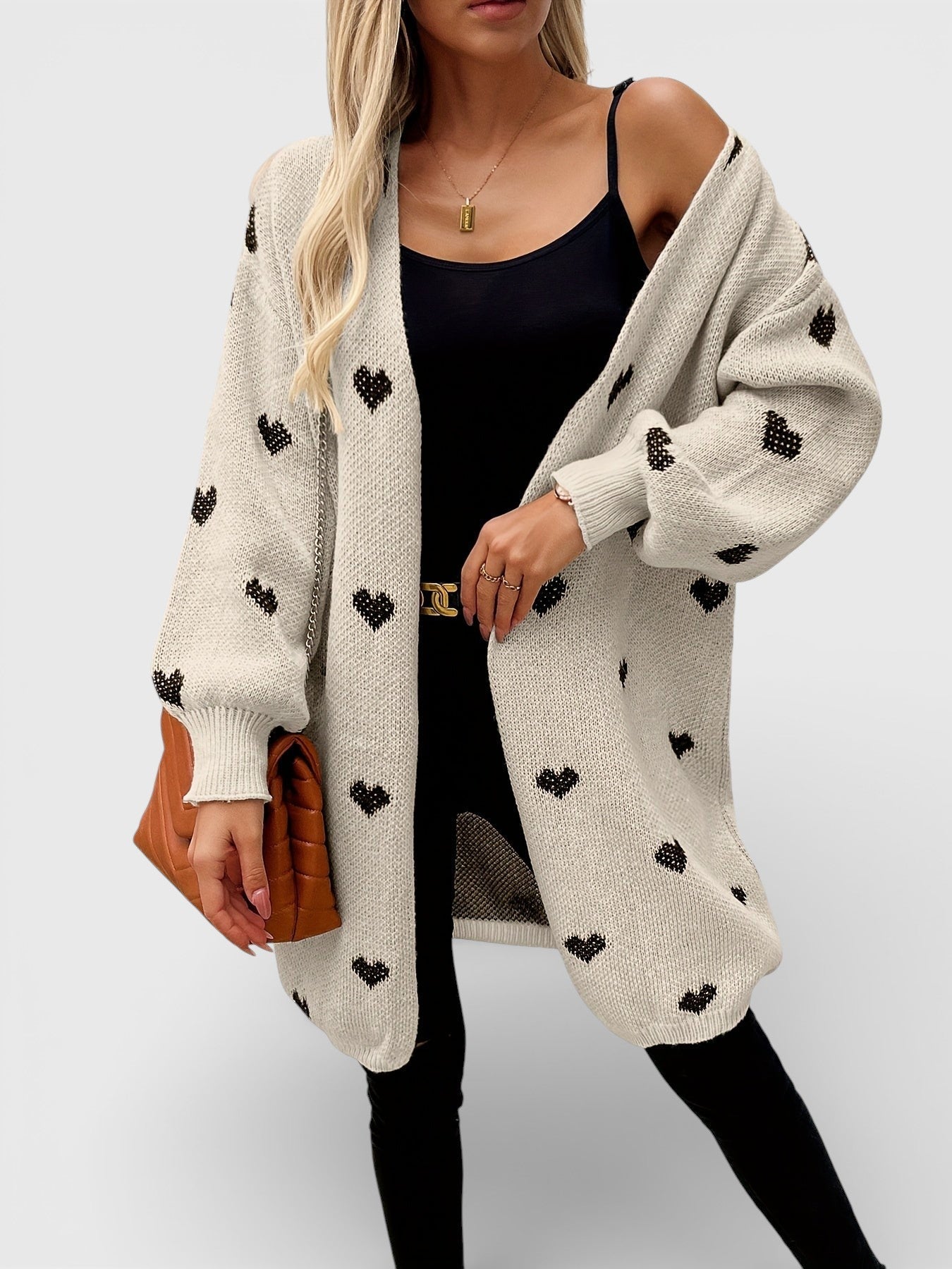 Nina™ | Cárdigan de punto con corazones