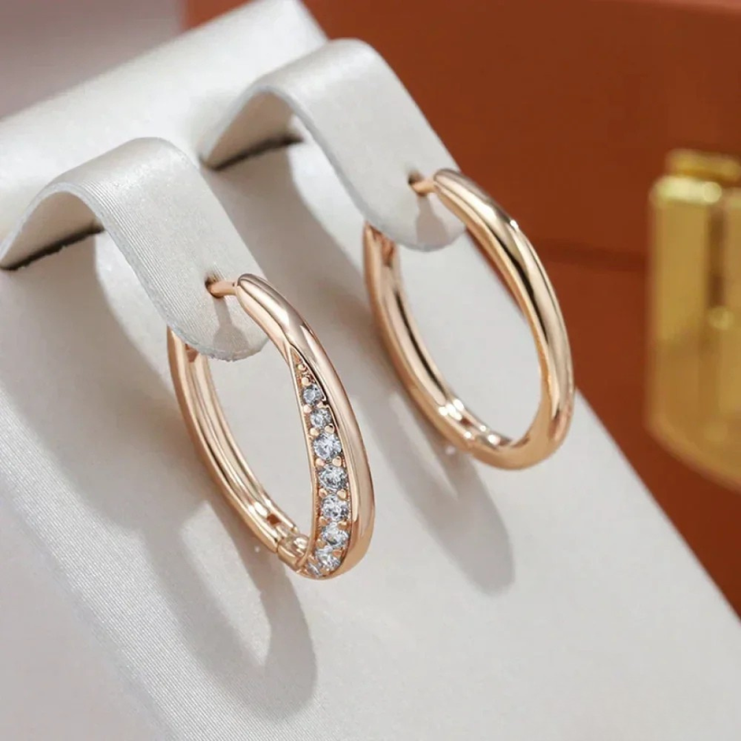 Pendientes chic de oro