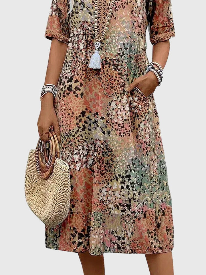 Bella | Robe Midi Floral Elegante
