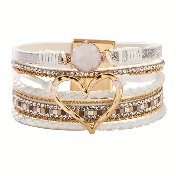 Pulsera Boho Multicapa de Cuero