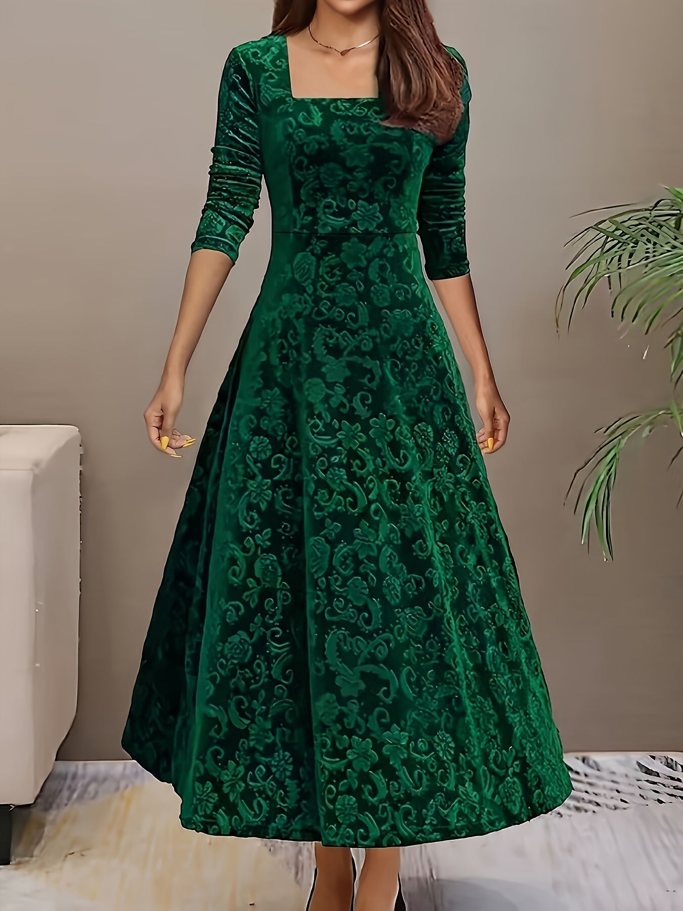 Julie | Elegante Vestido Maxi con Estampados