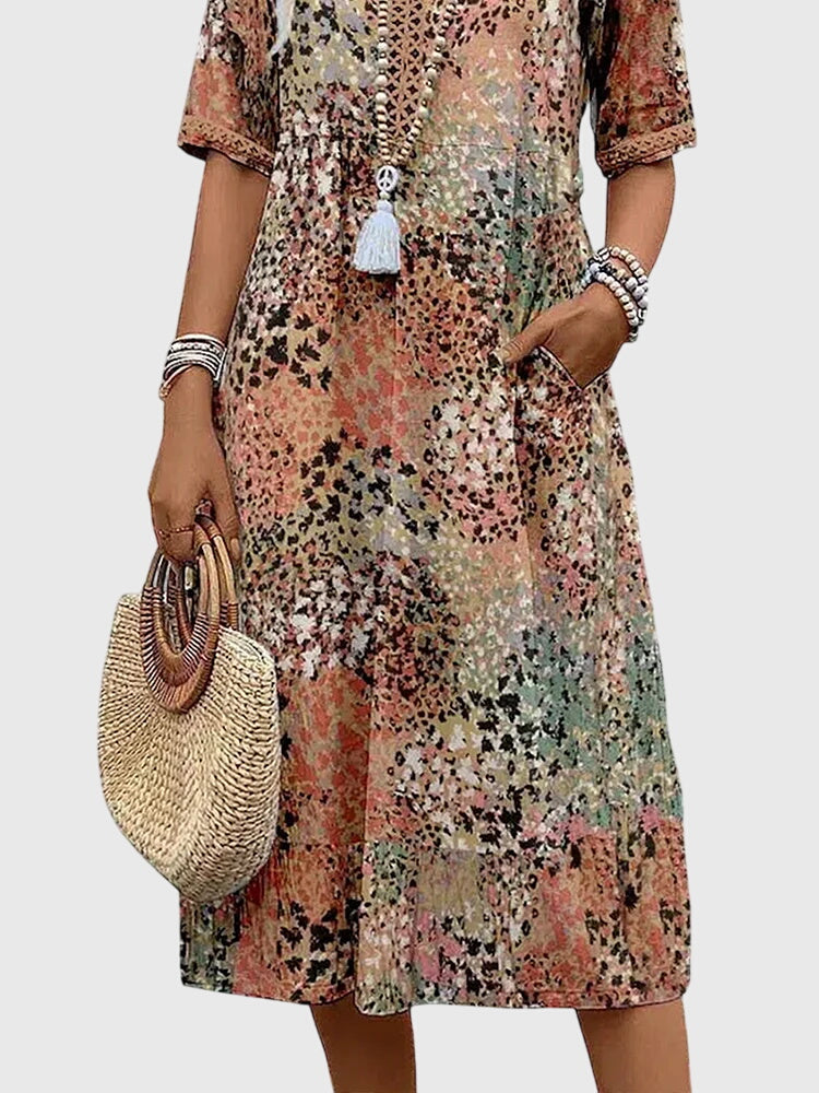 Yvonna | Vestido Midi Floral Elegante
