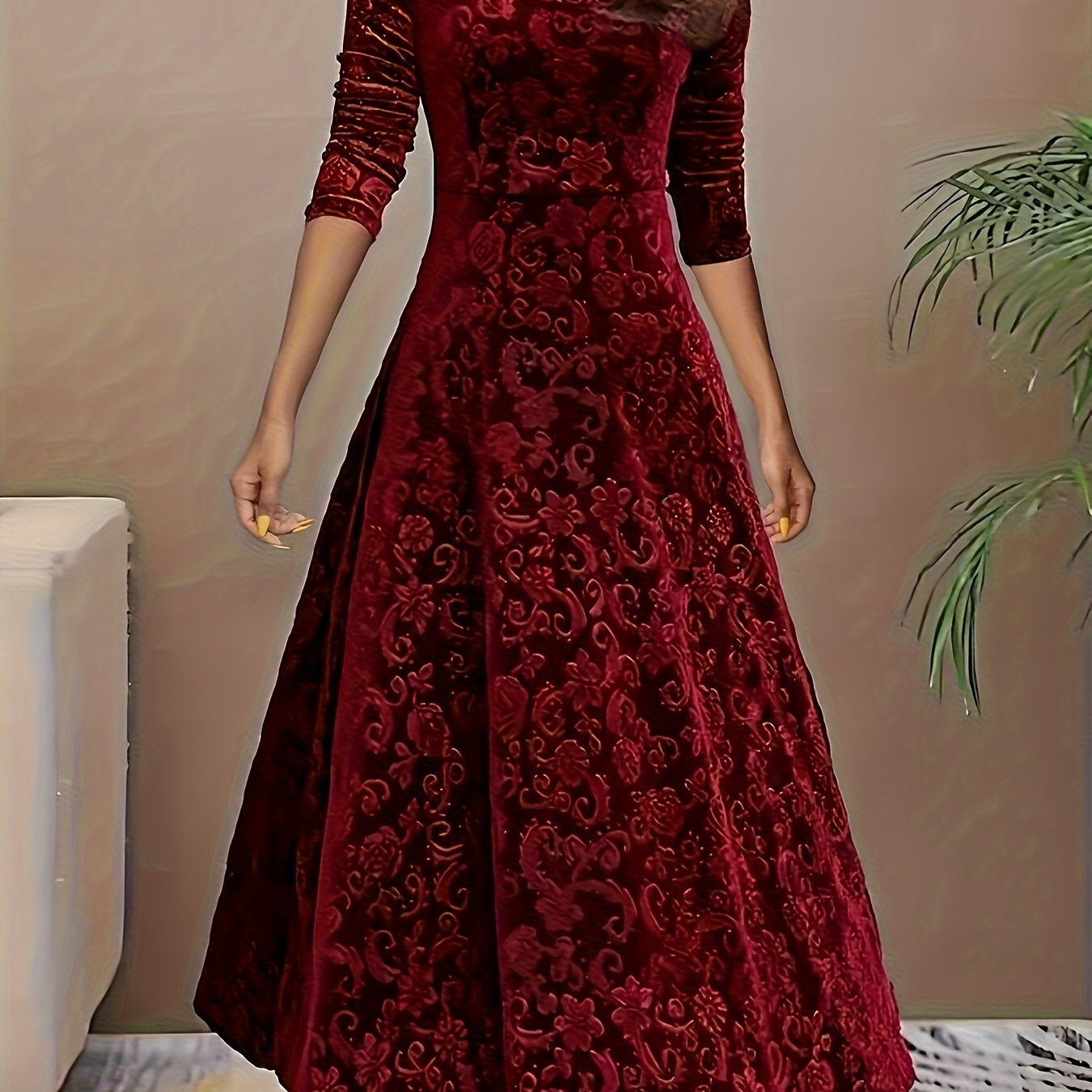 Julie | Elegante Vestido Maxi con Estampados