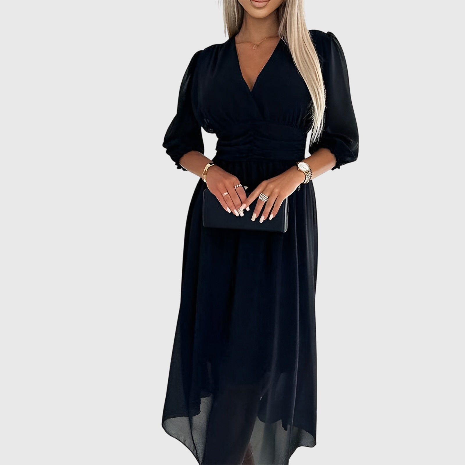 Chloe | Vestido de Chifón de Seda Ligera