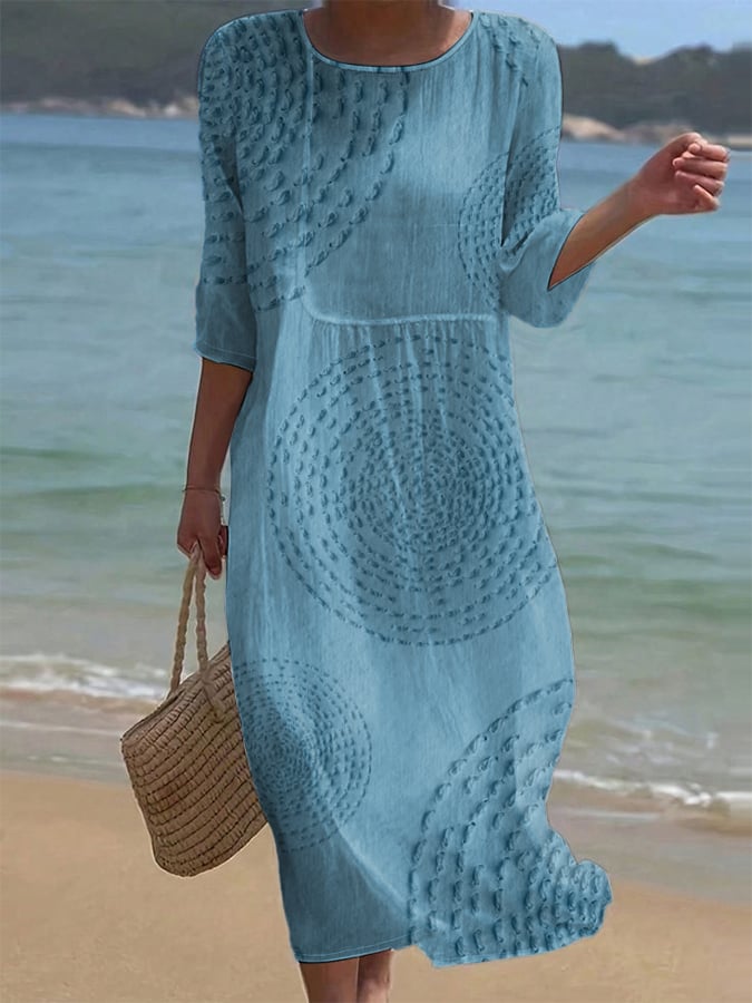 Clémence - Vestido casual femenino con bordados.