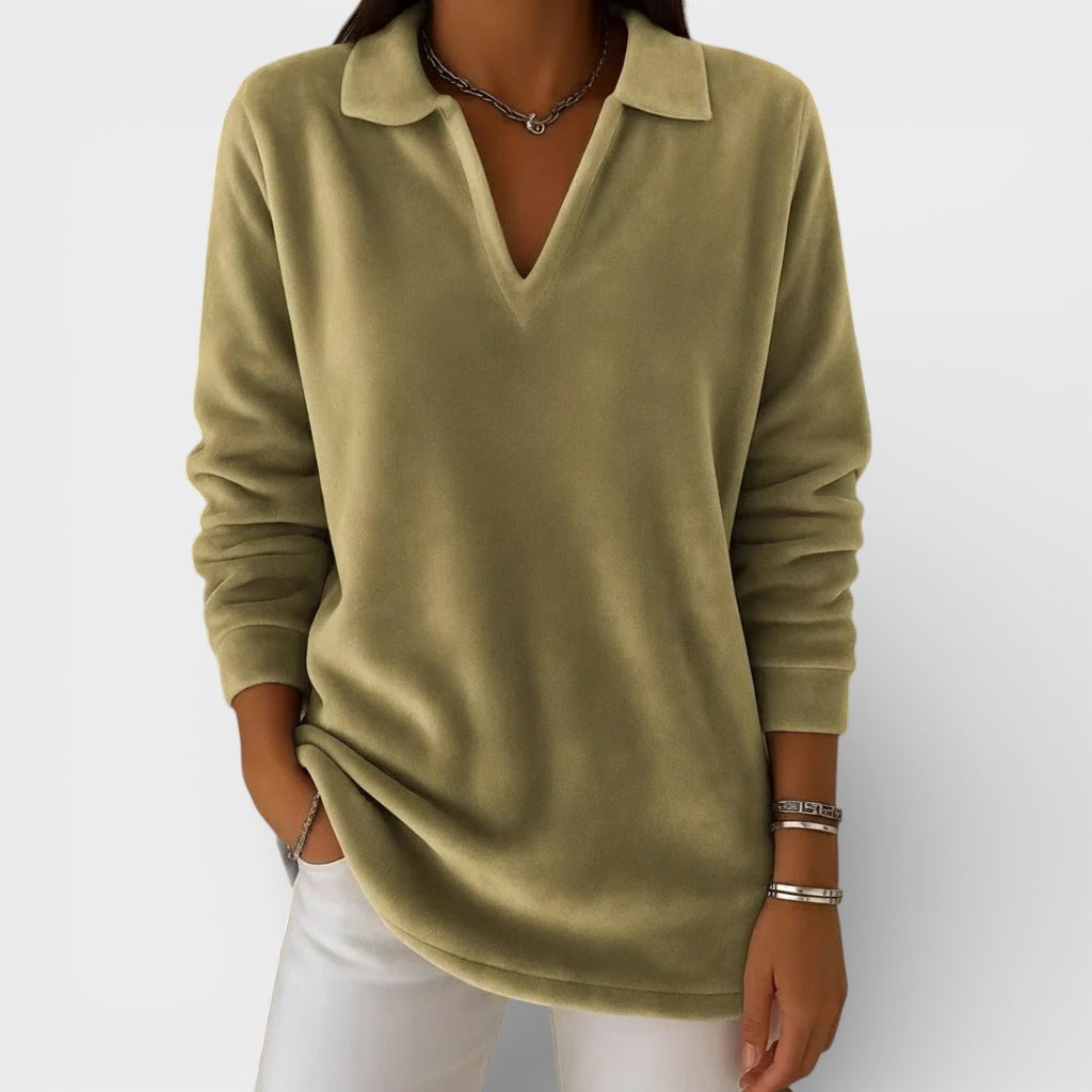Amelia™ | Jersey suave con escote en V