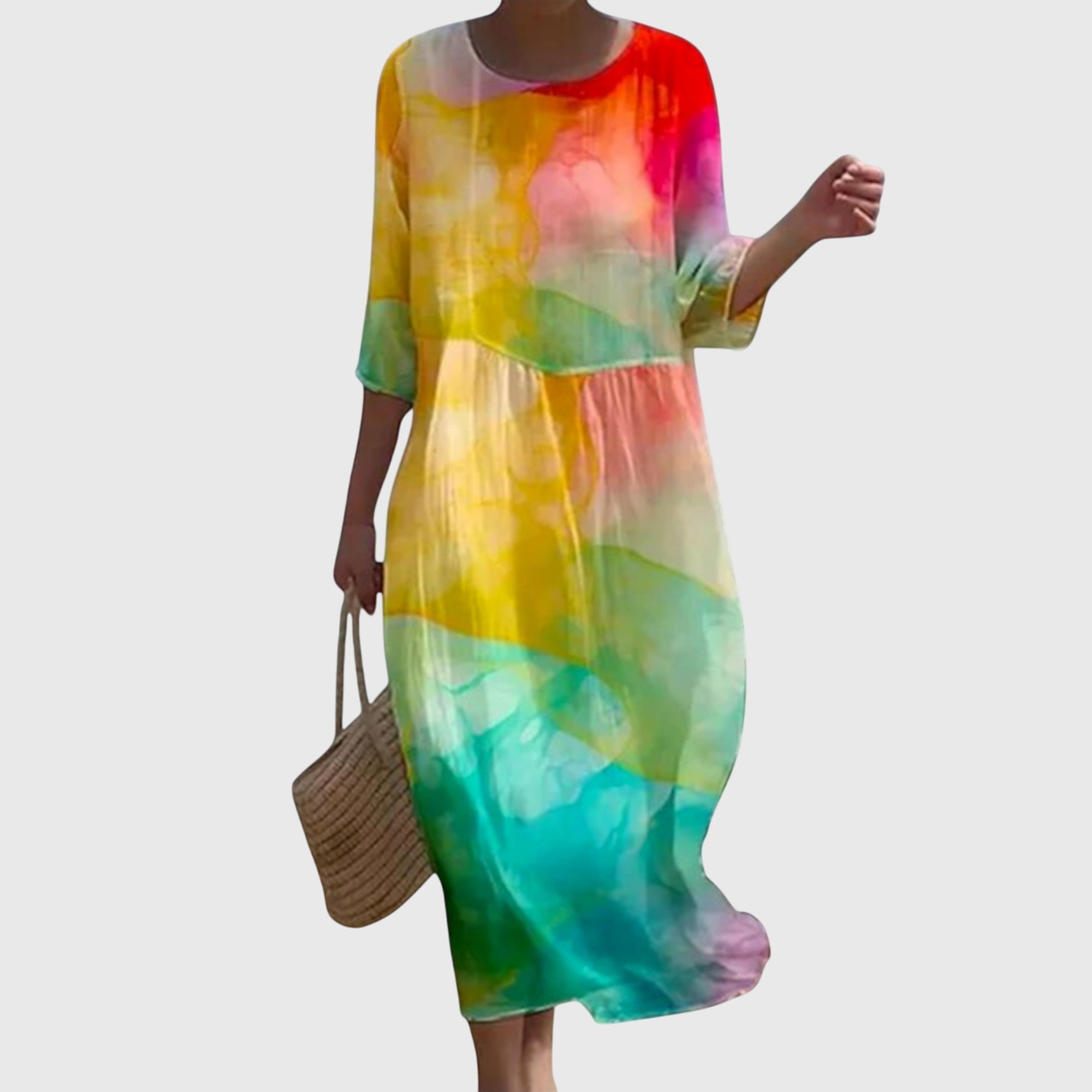 Martine | Elegante Vestido Maxi con Estampado Floral