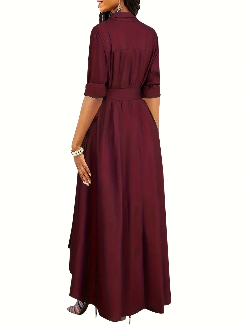 Martine | Vestido Maxi Abotonado Ideal para Celebraciones