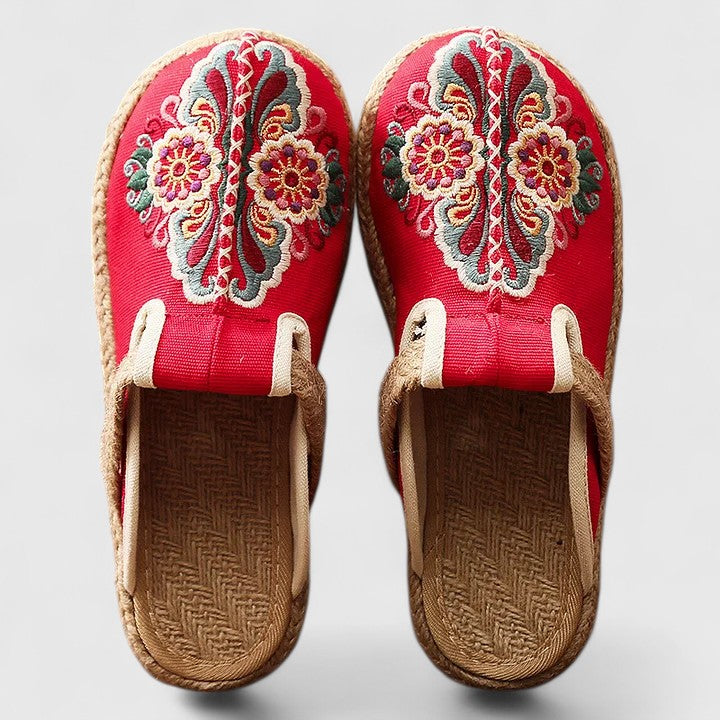 Marousse | Mules Florales Confortables Hechas a Mano