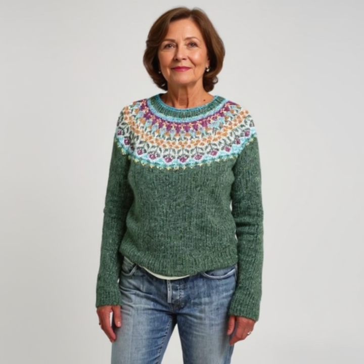 Amparo — Jersey de Punto Vintage de Montaña