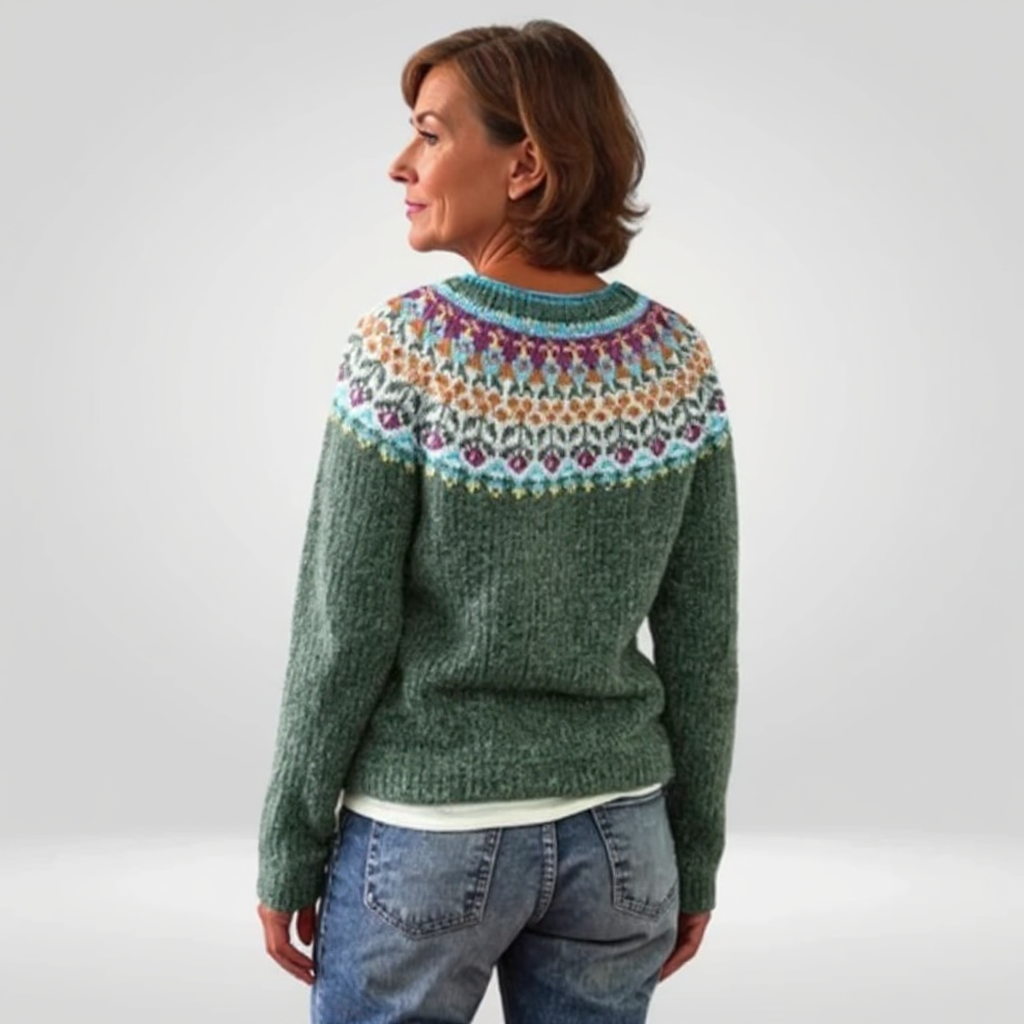 Amparo — Jersey de Punto Vintage de Montaña