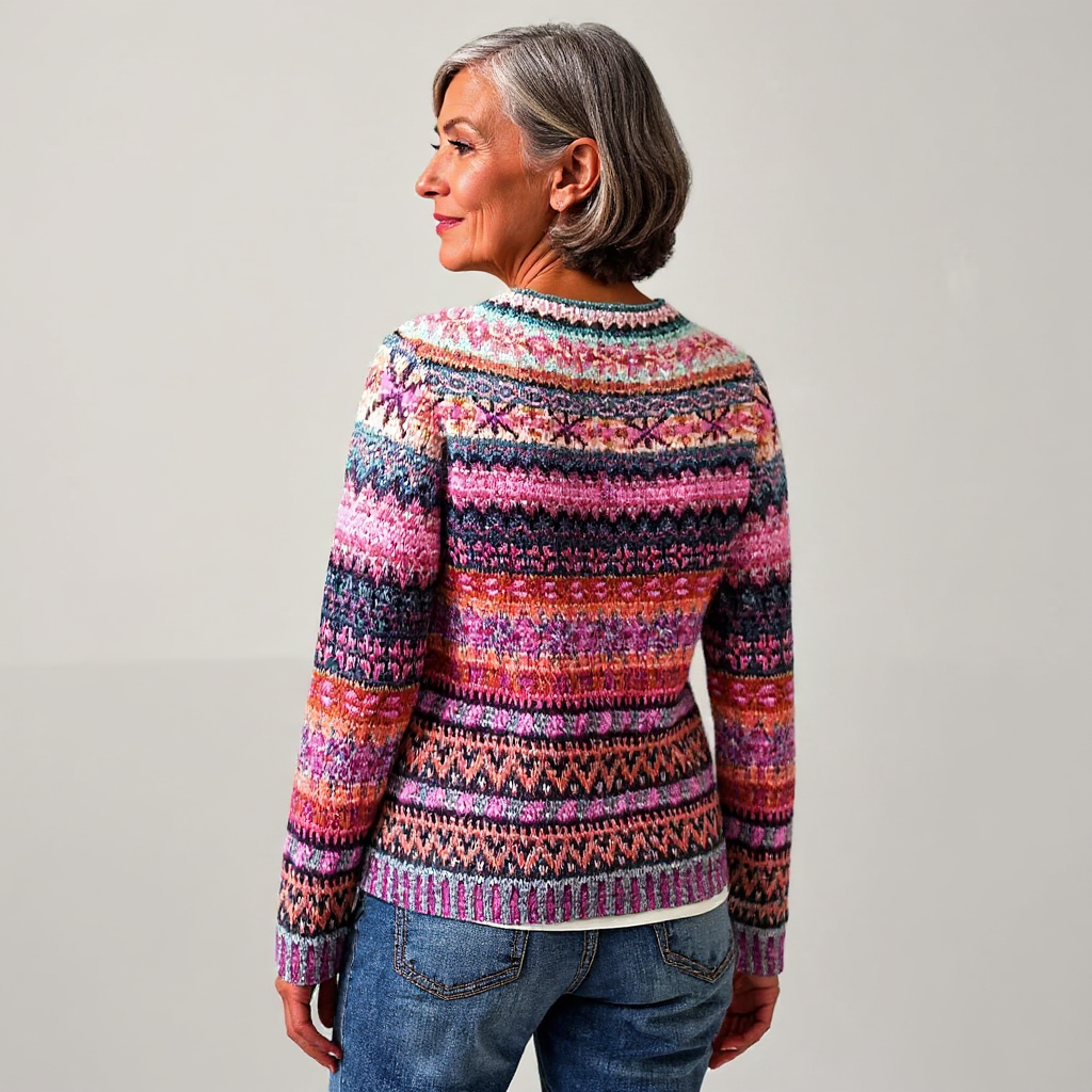 Lucía — Jersey de Punto Vintage de Montaña