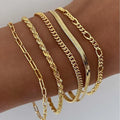 Conjunto de pulseras de 5 piezas en oro