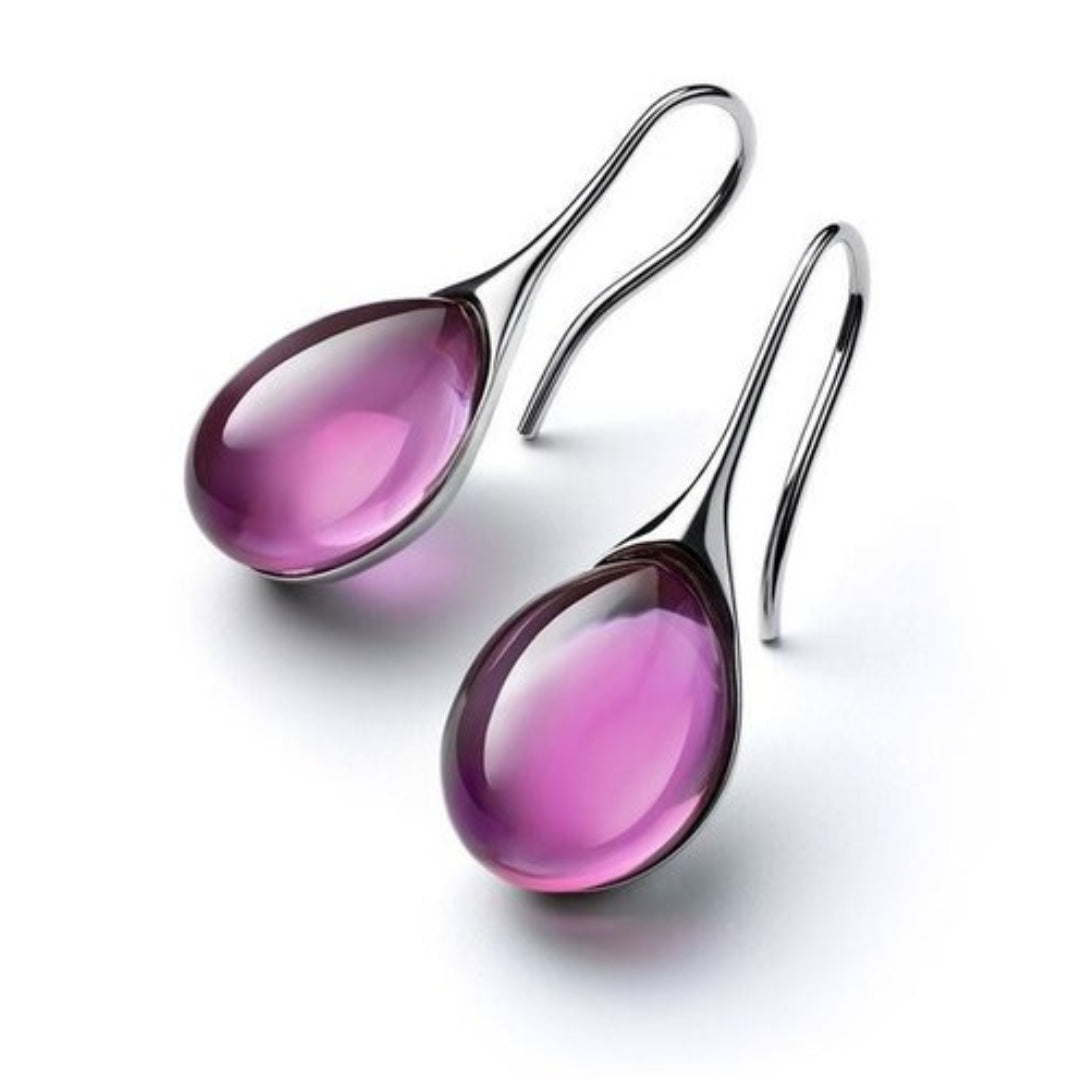 Pendientes colgantes elegantes con cristales