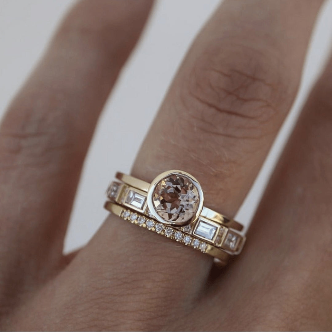 Anillo Dorado Brillante™ – Estilo Vintage