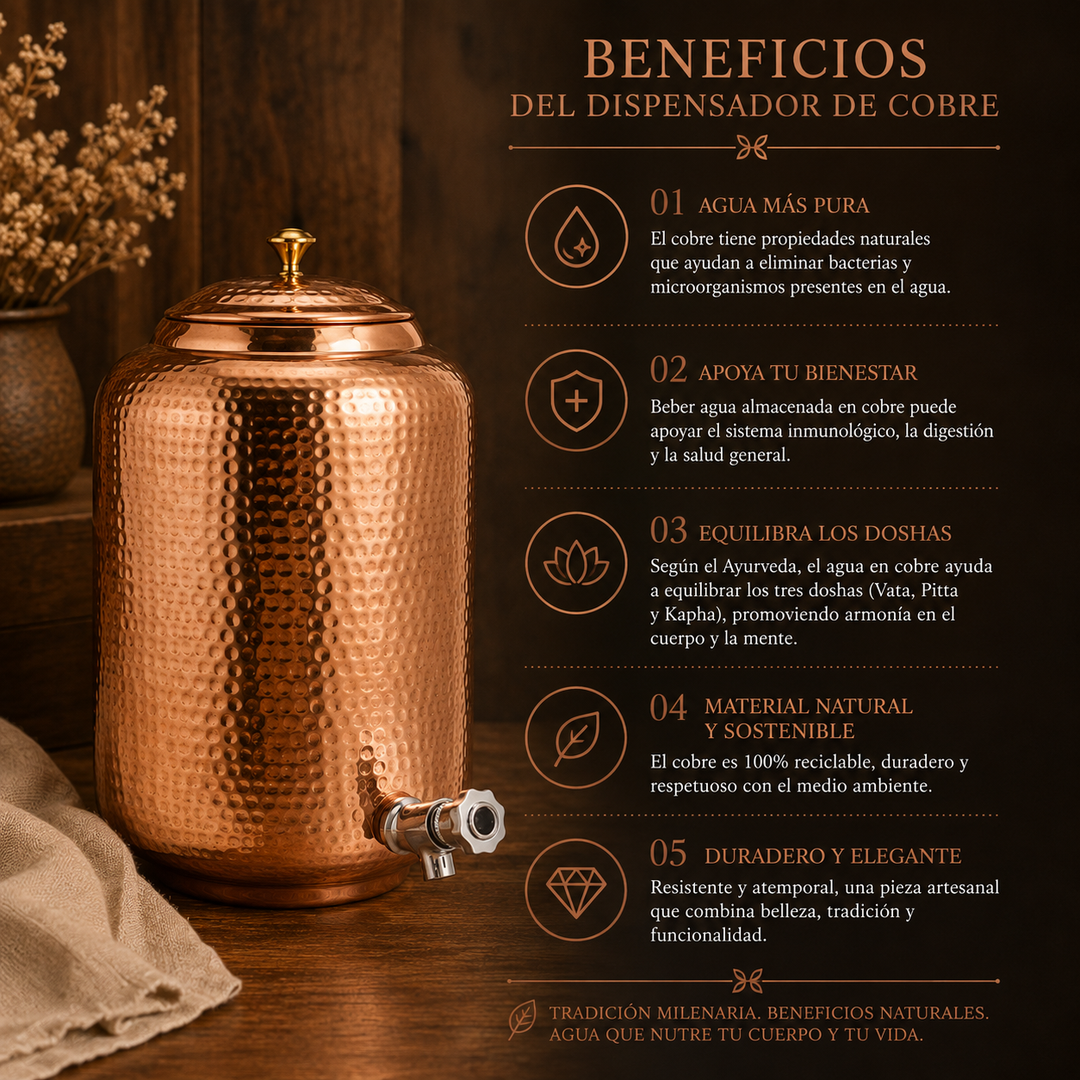 Dispensador Artesanal de Água em Cobre