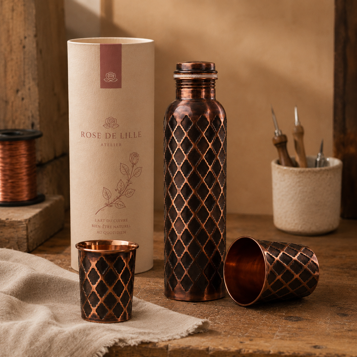 HIDRATACIÓN PRECIOSA — BOTELLA DIAMANTE EN COBRE