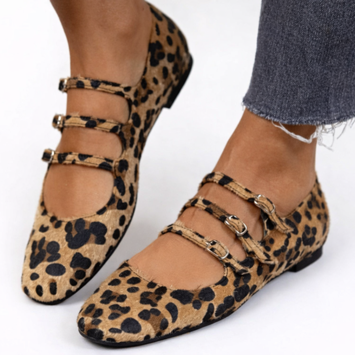Rosalía - Zapatos de Impresión de Leopardo