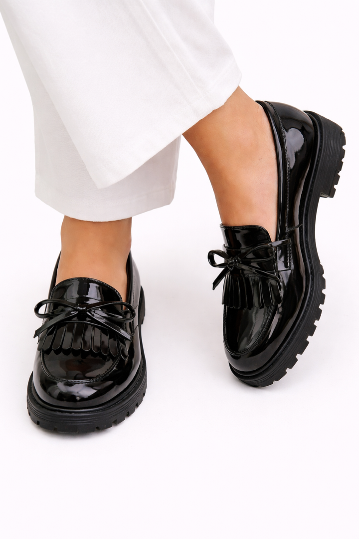 Cailie - Zapatos con lazo y flecos