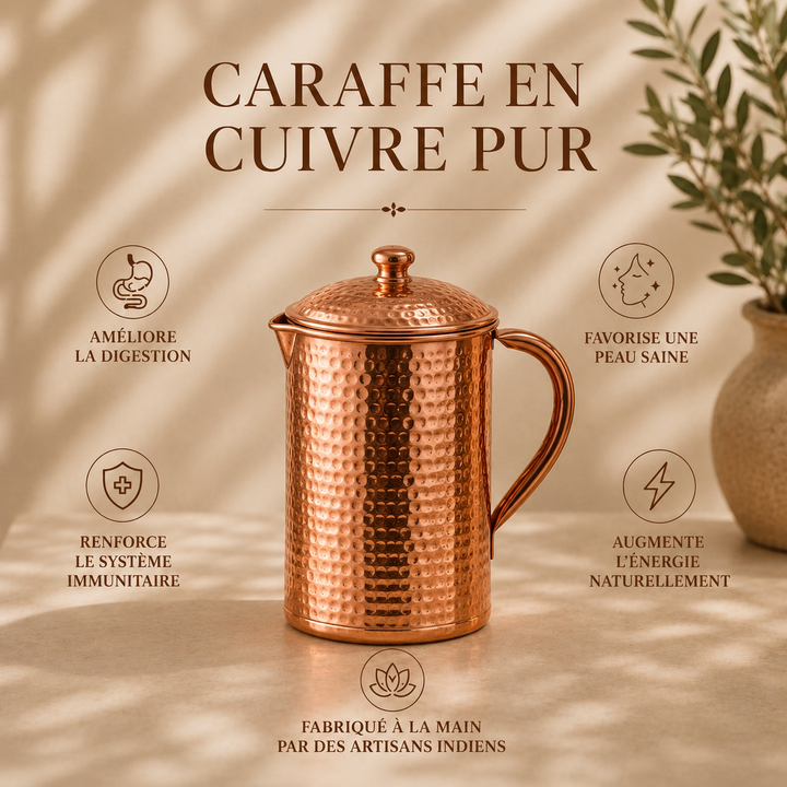 SAVOIR-FAIRE ARTISAN — CARAFA MARTILLADA EN COBRE