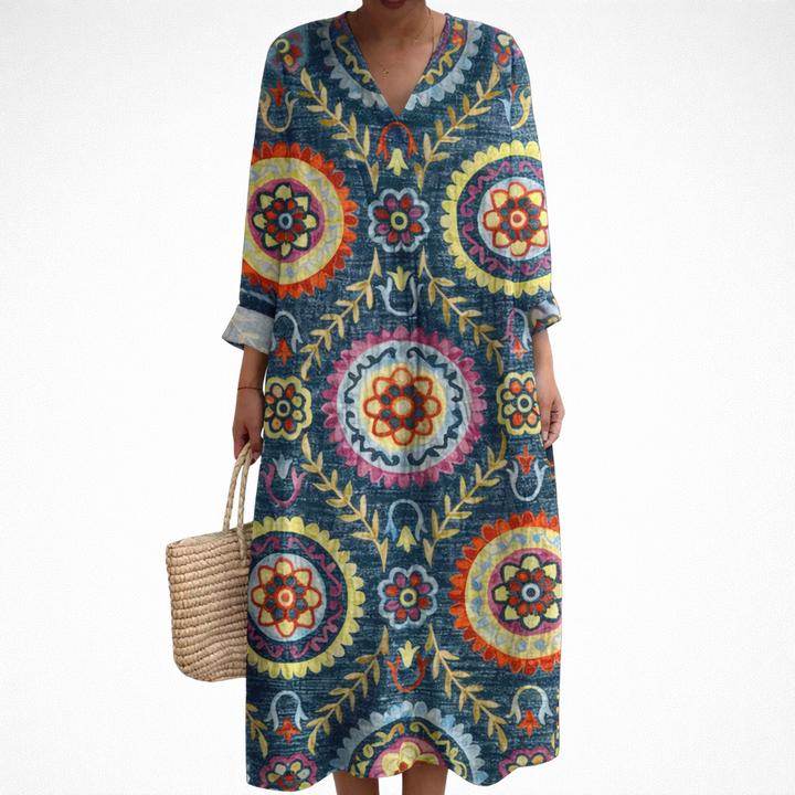 Margarita - Vestido de Verano con Estampado Favorable