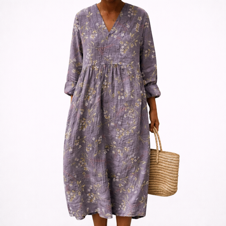 Lino - Vestido de Verano Estampado Favorable