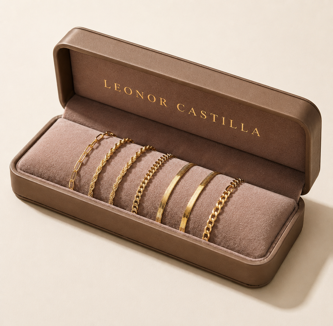 Conjunto de pulseras de 5 piezas en oro