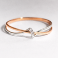 Anillo Vintage Trenzado en Oro y Plata