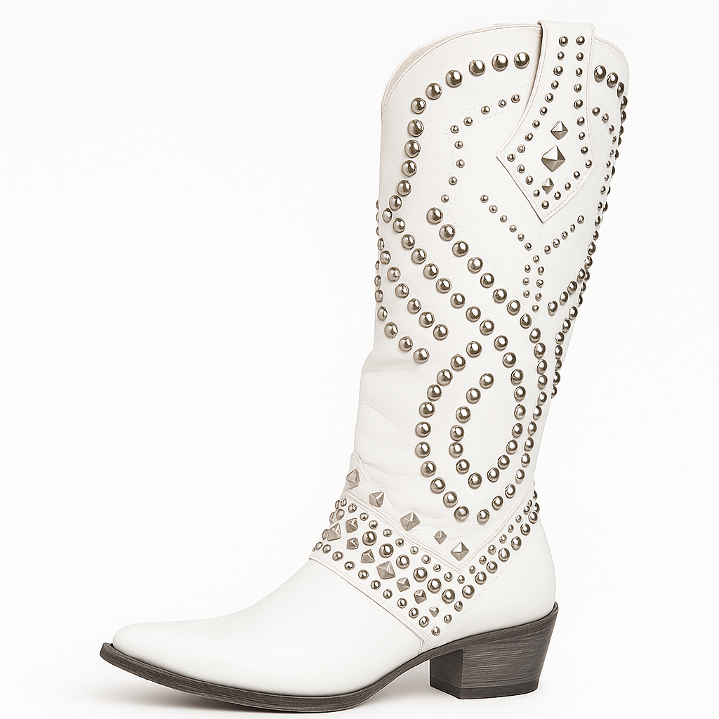 Inès | Botas altas western con clavos