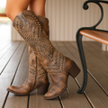 Inès | Botas altas western con clavos