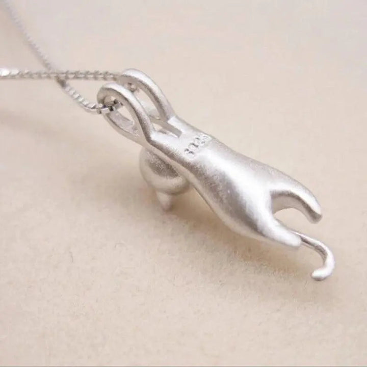 Collier Amusant avec Chaton en Argent 925