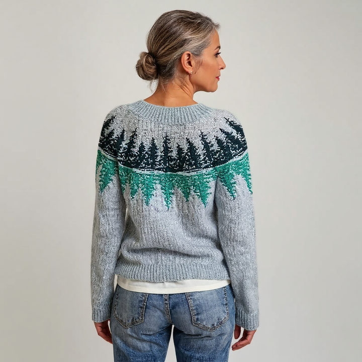 Valentina — Jersey de Punto Vintage de Montaña