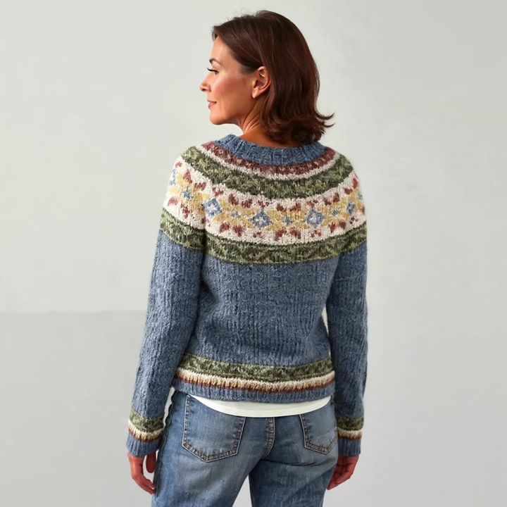 Emilia — Jersey de Punto Vintage de Montaña
