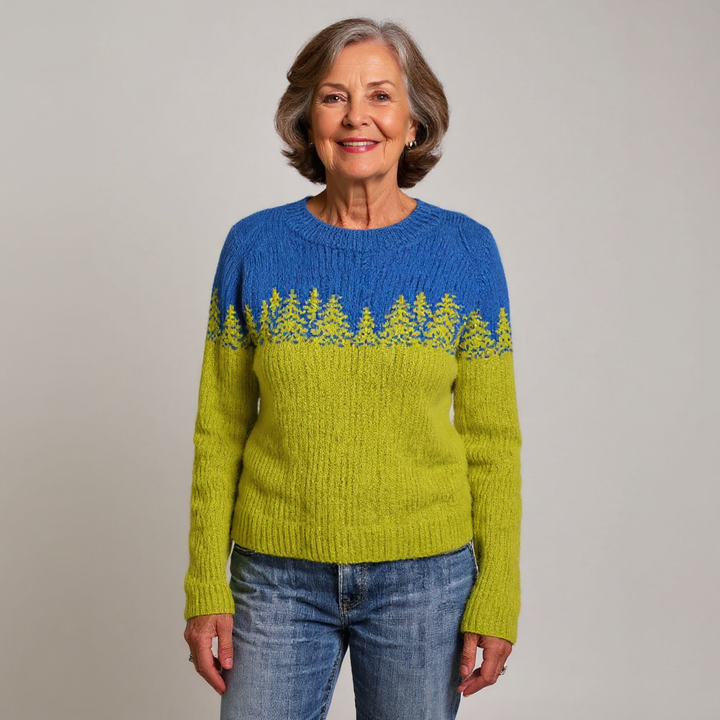 Clara — Jersey de Punto Vintage de Montaña