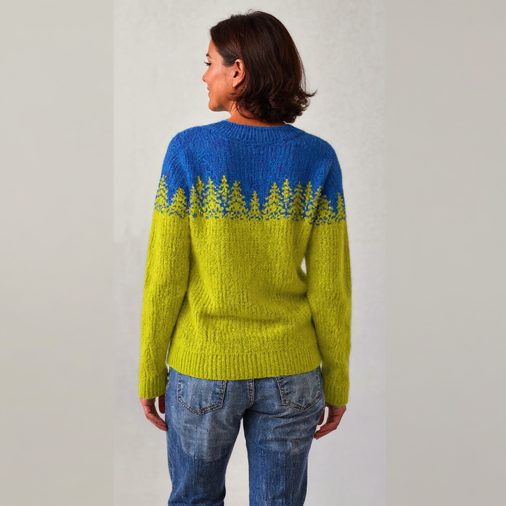 Clara — Jersey de Punto Vintage de Montaña