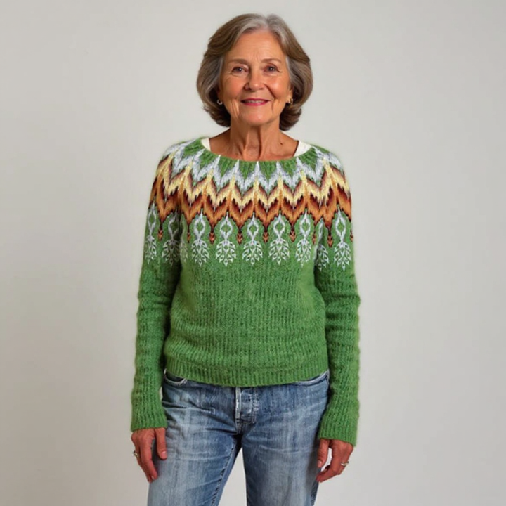 Paloma — Jersey de Punto Vintage de Montaña