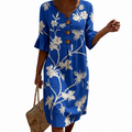 Delphine - Vestido femenino casual con diseño floral.