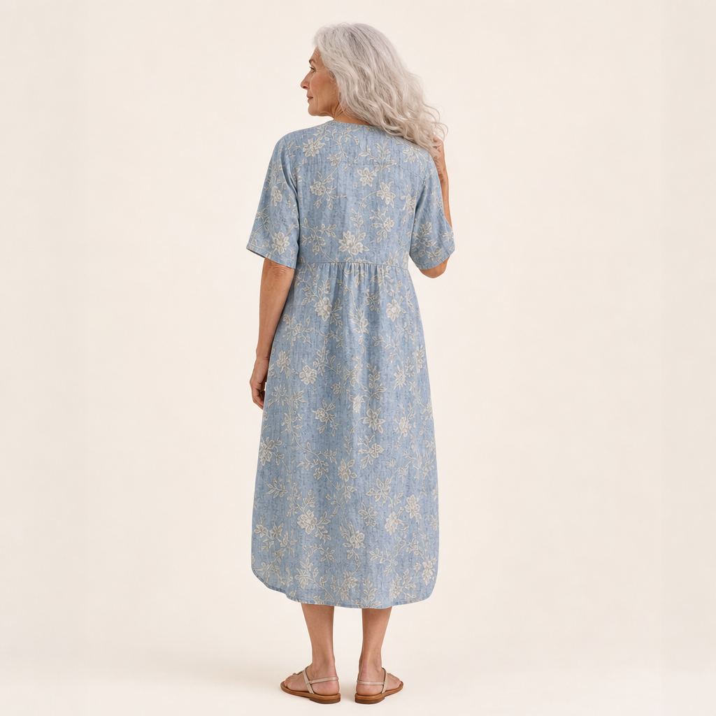 Línea - Vestido de Verano Estampado que Favorece