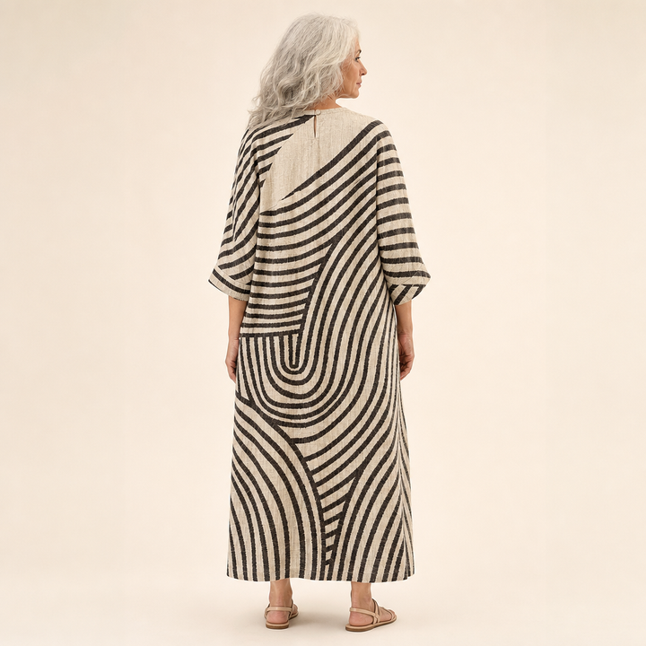 Blanche - Vestido de Verano Estampado que Favorece